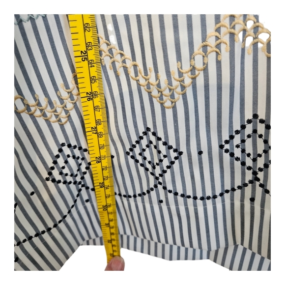 Coldwater Creek Tunic Shirt Embroidered Stripe Pullover with Buttons XL NWT - Picture 8 of 9